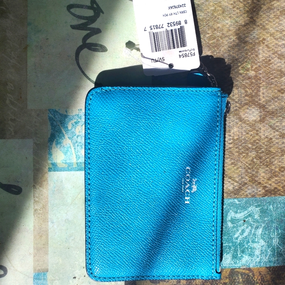 Coach leather key pouch